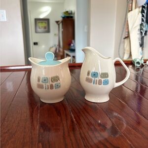 Temporama Canonsburg Dura Gloss Atomic MCM Creamer and Sugar